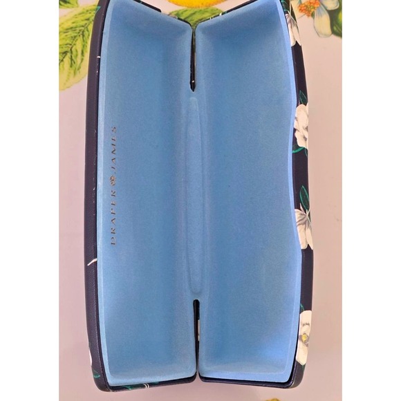 Draper James Navy Floral Hard Shell Glasses Case Eyewear Holder - Picture 3 of 7